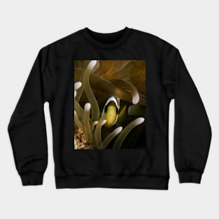 Clownfish Peeking Through Anemone Crewneck Sweatshirt